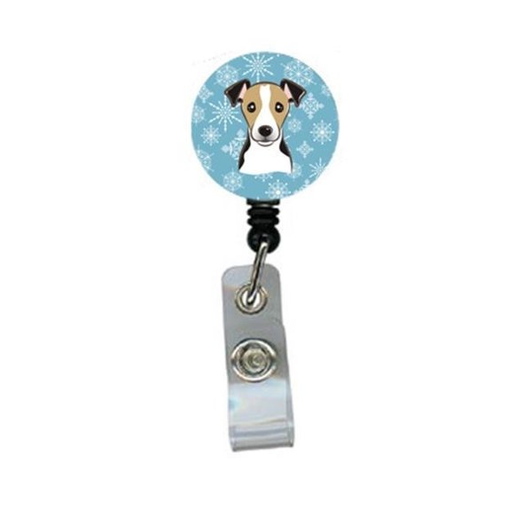 Teacher'S Aid Snowflake Jack Russell Terrier Retractable Badge Reel TE255300